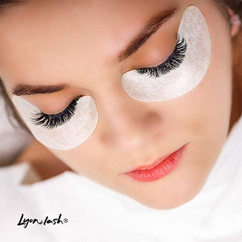 Lyon lash - 100 Pares de Almofadas de Gel para Extensão de Cílios na Região Inferior dos Olhos por Lyon Lash – Livre de Fiapos com Patches de Hidrogel de Aloe Vera, Suprimentos Premium para Extensão de Cílios