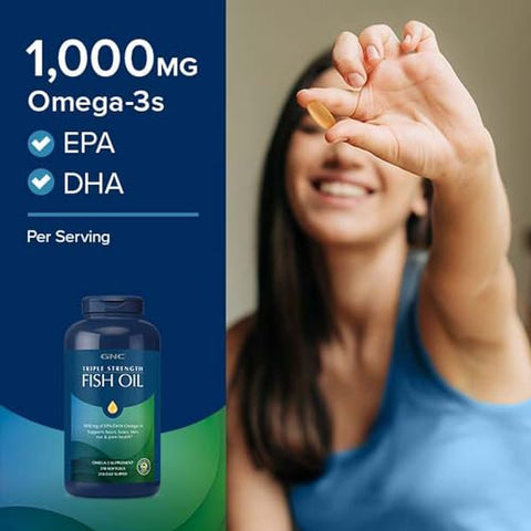 Ômega 3 Triplo 1000mg – 210 Cápsulas (210 Porções) - GNC
