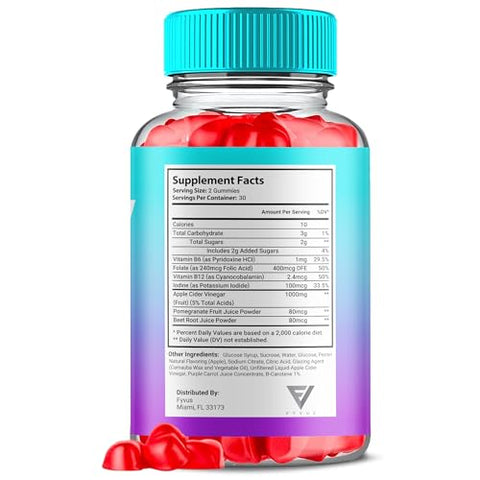Fyvus - (2 Pacotes) Gomas Keto ACV Fórmula Avançada de Suporte, ACV Keto 1000MG Vinagre de Maçã Keto Suplemento Multivitamínico Vitamina B12 B6 para Mulheres Homens Digestão Energia e Bem-estar