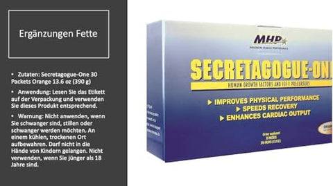 Maximum Human Performance - MHP Secretagogue Clinical Strength-Gold Laranja 30 Unidades – Potencialize sua saúde e energia com o melhor suplemento