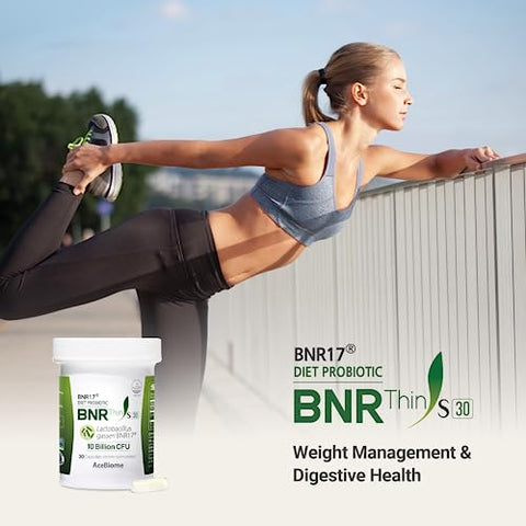 AceBiome - BNRThin S30: Lactobacillus Gasseri BNR17, 10 Bilhões CFU Garantidos, 30 Cápsulas
