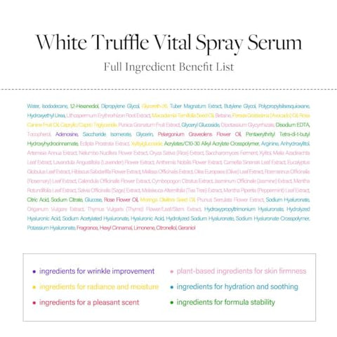 d'alba Piedmont - d’Alba Italian White Truffle Vital Spray Serum – Vegan Skincare, Facial Mist Calmante e Hidratante com Trufas Brancas para Pele Vermelha e Sensível – Serum Iluminador, Livre de Surfactantes – 30ml