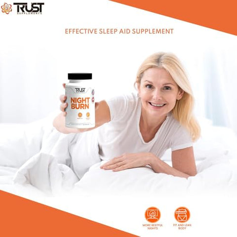 TRUST SUPPLEMENT - Night Burn – Suplemento Noturno para Apoio à Saúde e Sono Melhorado – Fórmula Natural de Bem-Estar para Homens e Mulheres