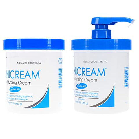 Vanicream Creme Hidratante para Pele com Dosador de Bomba e Pote Extra, Combo Pack de 454g Cada