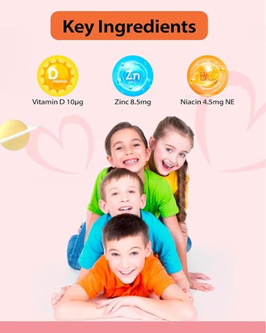 myni - Myni Geléia de Ginseng Panax Coreano (Sabor Laranja, 30 Unidades, 15 Dias) – Suplemento de Extrato de Ginseng Vermelho para Crianças. Estimula a Imunidade, Melhora a Memória