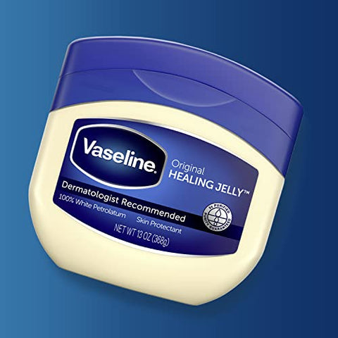 Vaseline - Vaselina Jelly de Petróleo, Recomendada por Dermatologistas, Original, 100% Petrolato Branco, Hidratante Profundo, Alivia a Pele Opaca e Seca, Calmante