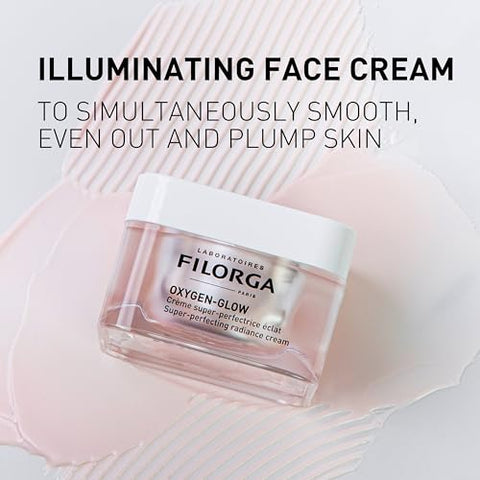 Creme Diário Filorga Oxygen-Glow Super-Perfeccionador de Radiância, Tratamento Hidratante com Impulso Hialurônico e Enzimas Detoxificantes para uma Pele Impecável, Sem Rugas – 50g