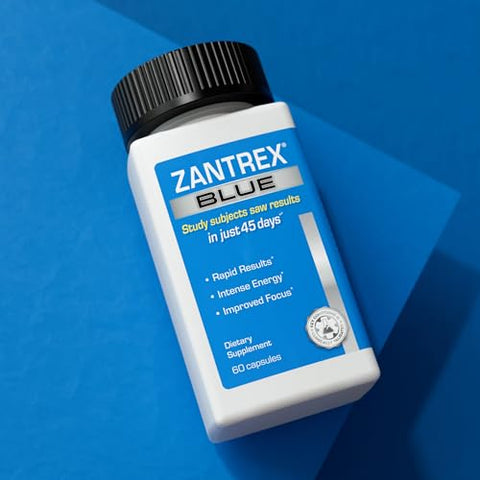 Zantrex - Suplemento Blue para Gerenciamento de Peso – Ingredientes Estudados Clinicamente – Suplementos Alimentares – 60 Cápsulas – 30 Porções