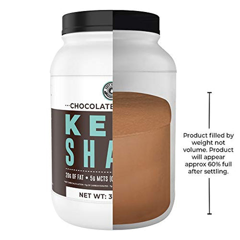 Left Coast Performance - Keto Meal Replacement Shakes Chocolate 2lbs – Shake Low Carb Proteico Keto, Pó de MCT, Colágeno Hidrolisado de Pasto, Shake Café da Manhã Keto, 20g Gordura, 14g Proteína, 1