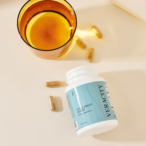 VERACITY SELFCARE - Veracity Vital Cycle Harmony – Suplemento para Equilíbrio Hormonal Feminino – Raiz de Alcaçuz, Peônia Branca – Combate Inchaço, Oscilações de Humor, TPM, Ciclo Menstrual, Fertilidade – 60 cápsulas