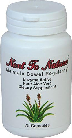 Next By Nature - Cápsulas Next to Nature: Auxílio Herbal para Regularidade, Suplemento Alimentar Puro de Aloe Vera, 75 Cápsulas
