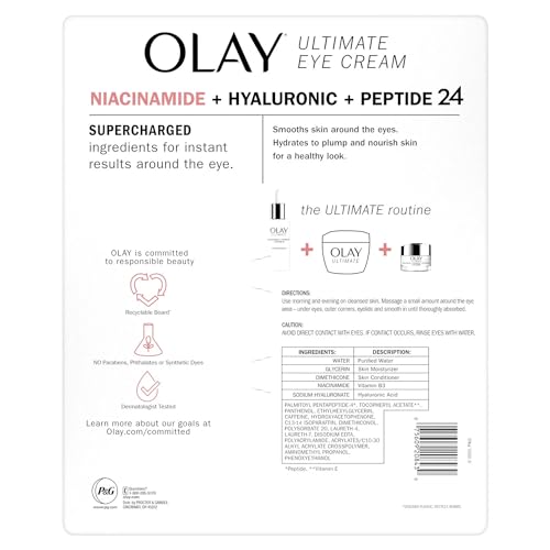 Creme para os Olhos Olay Ultimate Niacinamida Hialurônico Peptídeo, 15 ml (2 Unidades)