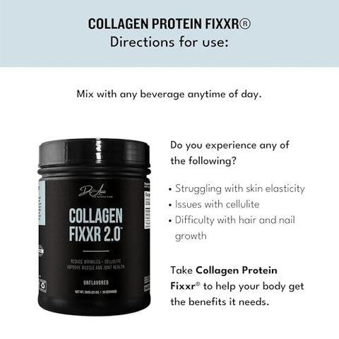 Fixxr - Colágeno 2.0 Dr. Amie | 3 Peptídeos Bioativos de Colágeno | Sem Sabor 30 Porções