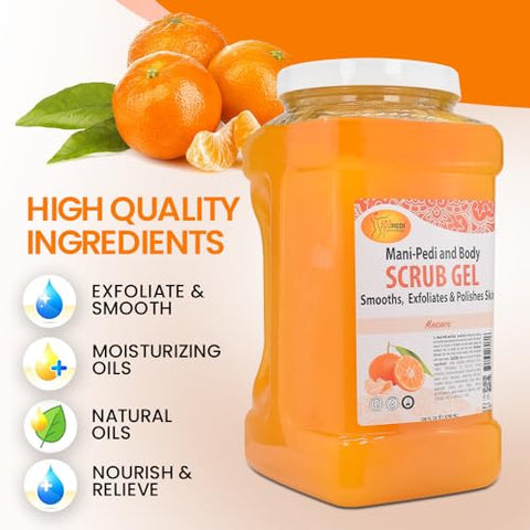 SPA REDI - Spa Redi Pedi Scrub Gel – Mandarin (Gal) | Gel Esfoliante para os Pés – Mandarina | 500g