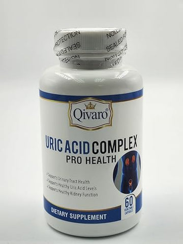 Qivaro - Uric Acid Pro – Suplemento Natural com Cranberry, Aipo, Cereja Azeda, Garra do Diabo e Extrato de Café Verde – 60 Cápsulas Vegetais
