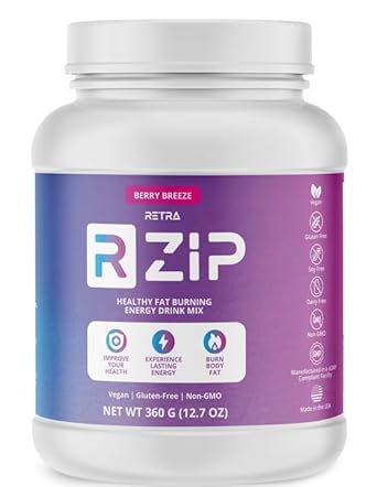 Detox Cleanse Zip Canister – Energético Vegano e Sem Glúten para Apoiar um Sistema Imunológico Já Saudável, Melhorar a Saúde Intestinal e o Humor – Sabor Berry Breeze – 360g - RETRA