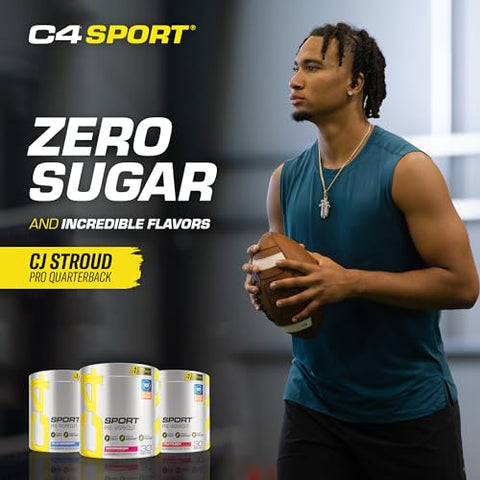 C4 Sport Pré-Treino em Pó Sabor Frutas Vermelhas – Certificado NSF para Esportes | 30 Porções, Embalagem pode variar - Cellucor
