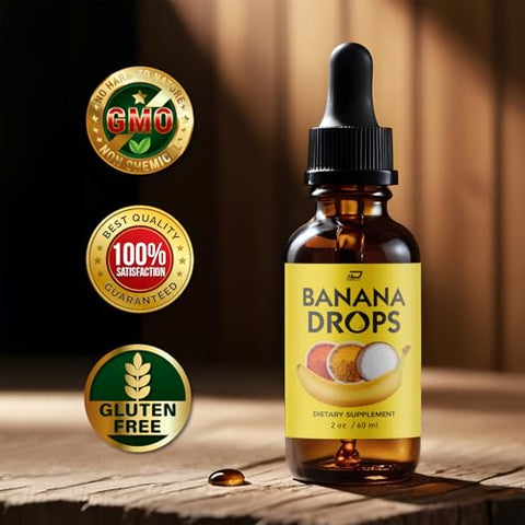 Indelo - Banana Drops – Fórmula Líquida de Suporte Sanguíneo, Suplemento Líquido 100% Natural para a Saúde, Fórmula Extra Forte Oficial Banana Drops, Avaliações BananaDrops (Pacote com 5)