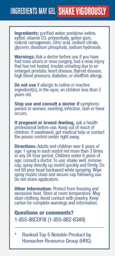 CofixRX Spray Nasal Antiviral e Estimulante Imunológico, 10ml, Iodo Povidona Prevenção de Alergia Sinusal - Maxim Eye