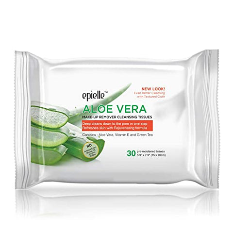 Lenços de Limpeza Suave para Pele, 30 Unidades, Livre de Álcool, Hipoalergênico, Extratos Naturais, Pele Oleosa - Epielle