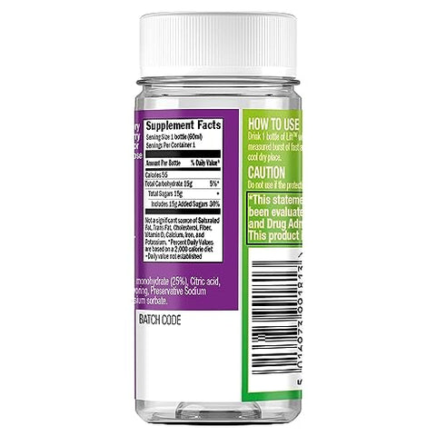 Glucose | Shots de Suco Energético de Glicose de Ação Rápida | Very Berry | Sem Cafeína | Frascos de 60 ml (Embalagem com 12) - Lift
