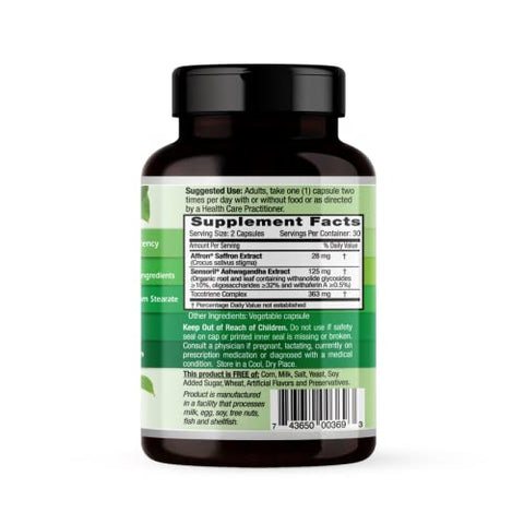 EMERALD LABS - Emerald Labs Elevated – Açafrão 60 cápsulas 500mg – Saúde e Bem-Estar