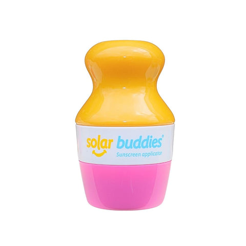 Aplicador de Protetor Solar Solar Buddies – Rosa Único – Roll on Reutilizável Livre de BPA com Esponja, FPS, Protetor Solar