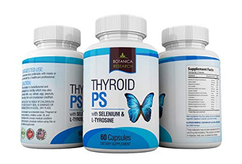 Botanica Research - Complexo de Suporte à Tireoide: Sistema Glandular Natural: Melhor Foco, Concentração, Equilíbrio Hormonal PS e Energia – 60 Cápsulas Vegetais de Vitaminas