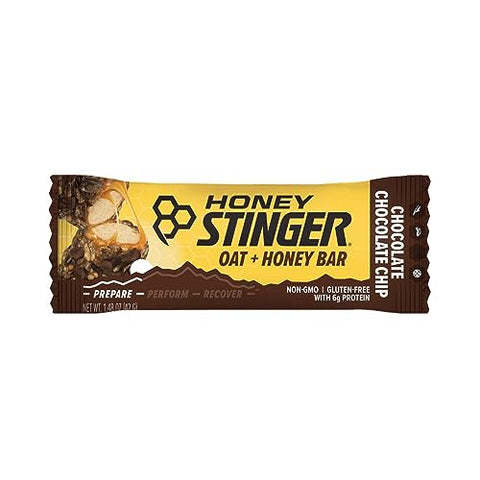 Barra de Mel de Aveia Honey Stinger | Chocolate com Gotas de Chocolate | Alimento Energético para Preparar-se para o Exercício, Resistência e Desempenho | Lanche Nutricional Esportivo | Pré-Treino, Energia Duradoura | 100% Natural | Embalagem de 40g