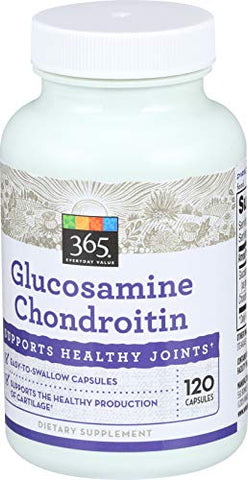 Glucosamina Condroitina, 120 ct – Fórmula de Alta Qualidade para Saúde das Articulações - 365 Everyday Value