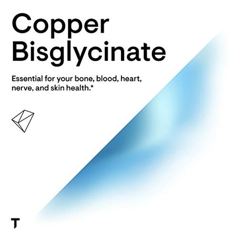 THORNE - Thorne Copper Bisglycinate – Suplemento Mineral Traço de Alta Absorção – 60 Cápsulas