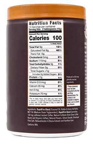RAPID FIRE - Café Keto Instantâneo de Comércio Justo Rapid Fire – Energia, Controle de Peso, Impulsionador de Metabolismo – Manteiga de Leite de Pasto, MCTs