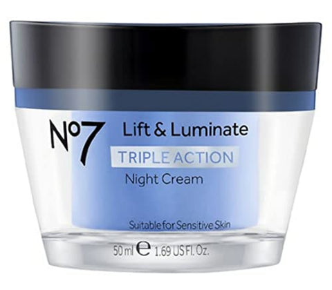No.7 - No7 Creme Facial Triplo Ação Lift and Luminate – Pacote Dia e Noite – 50ml Cada – Creme Hipoalergênico Dia e Noite No7 – FPS 30 no Creme Dia