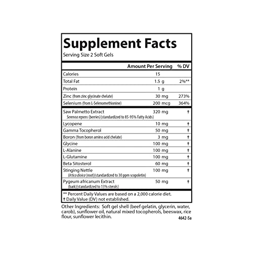 Nutra-Support Próstata com Saw Palmetto | Suporte Nutricional para a Próstata | 60 Cápsulas - Carlson