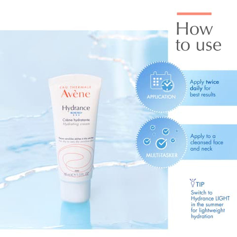 Eau Thermale Avène Hydrance RICH Creme Hidratante Facial Diário, Não Comedogênico, 38ml (1 unidade)