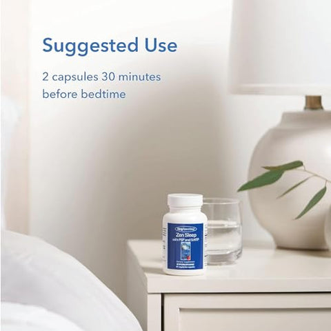 Zen Sleep – Suporte para um Sono Saudável, P5P, 5-HTP, GABA, L-Theanine, Equilíbrio do Sistema Nervoso, Cápsulas Vegetarianas – 60 Unidades - Allergy Research Group