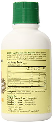 CHILDLIFE ESSENTIALS - ChildLife Essentials – Suplemento de Cálcio Líquido para Crianças com Magnésio, Zinco e Vitamina D3 – Sabor Laranja, 473 ml (2 Pacotes)