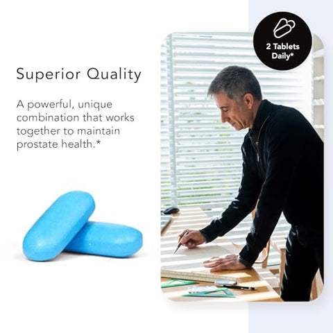 Nugevity - Prostate Plus – Suplemento para Próstata para Homens 60Ct, Saw Palmetto, Quercetina, Bromelina, Licopeno, Urtiga, Suporte para Saúde da Próstata