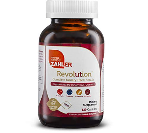 UT Revolution: Concentrado Natural de Cranberry com D-Manose e Probióticos, Certificado Kosher, 120 Cápsulas - Zahler