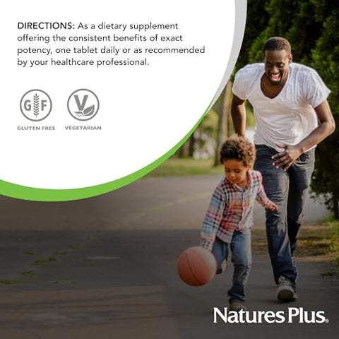 Natures Plus - NaturesPlus Herbal Actives Ginseng Coreano, Liberação Prolongada – 1000 mg, 30 Comprimidos Veganos – Suplemento Herbal Adaptogênico, Antioxidante – Vegetariano, Sem Glúten – 30 Porções
