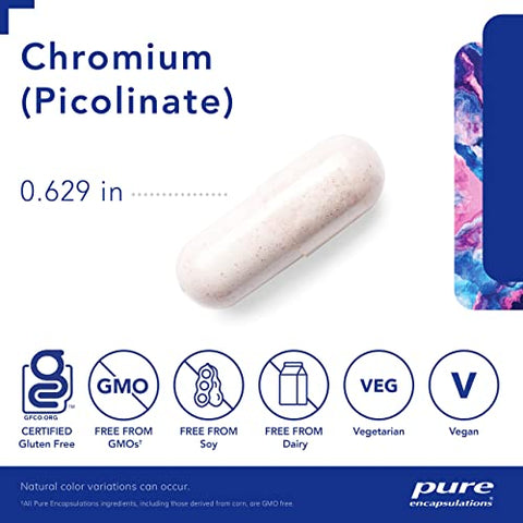 Chromium (Picolinato) 500 mcg – para Lipídios | Comprimidos | 60 cápsulas  Pure Encapsulations - Pure Encapsulations