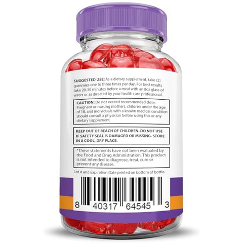 Justified Laboratories - (3 Pacotes) Gomas Turbo Ripped Keto ACV Fórmula Avançada 1000MG Gomas Turbo Ripped Keto Vinagre de Maçã Formulado com Suco de Romã em Pó Beterraba B12 Vegano Não GMO 180g