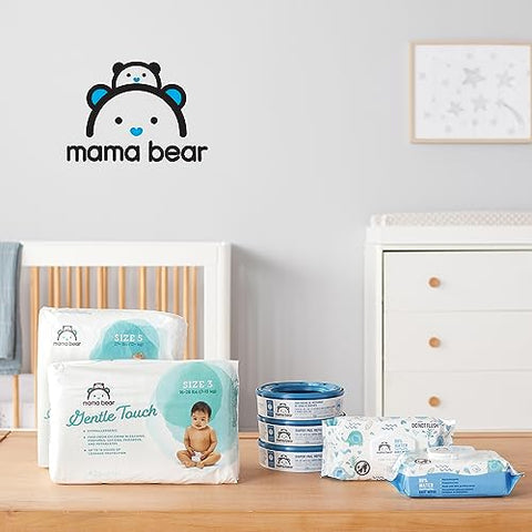 Amazon Brand – Mama Bear Recargas para Lixeira de Fraldas Diaper Genie, Sem Perfume, 1080 Unidades (4 Pacotes de 270 Unidades)