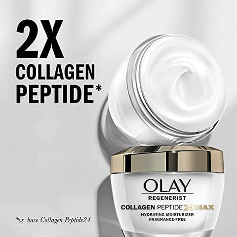 Regenerist Collagen Peptide 24 MAX Hidratante, 50ml Creme Facial Whip Tamanho Viagem/Amostra – Conjunto Presente - Olay