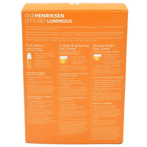 Conjunto Essenciais de Vitamina C Iluminadora Let’s Get Luminous da Ole Henriksen – Brilho Radiante, Pele Revitalizada, 100% Natural