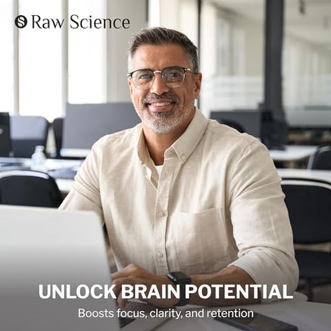S RAW SCIENCE - Suplementos Cerebrais Nootrópicos para Memória – Potencialize seu Cérebro com Fórmula Avançada