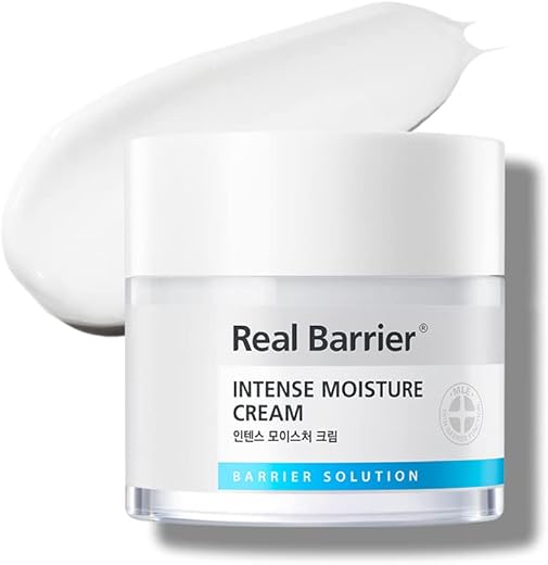 Creme Hidratante Intenso Real Barrier (Pote), Hidratante Facial para Pele Sensível, Hipoalergênico Hidratação Profunda Rápida para Pele Seca, Recuperação da Barreira Cutânea Danificada, Kbeauty 50g