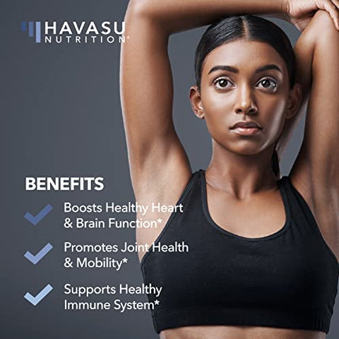 HAVASU NUTRITION - Omega 3 Gummies para Adultos Enriquecidos com Ômega 6 e Ômega 9 – Alternativa de Óleo de Peixe à Base de Plantas DHA EPA – Suporte Cerebral