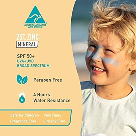 Protetor Solar Mineral Sun Zapper Stick (Rosa, Azul, Verde, Amarelo) FPS 50 Resistente à Água para o Rosto – 50g
