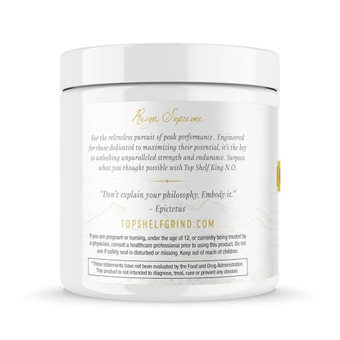 Join Top Shelf Grind - Suplemento de Óxido Nítrico para Homens 6 em 1, Alpha Fluxo Sanguíneo, Impulsionador de Resistência, Força, Energia, Resistência | 120 Cápsulas